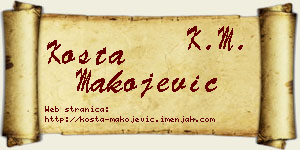 Kosta Makojević vizit kartica